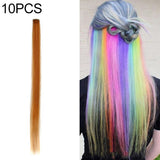 10 PCS Chemical Fiber Wig One-Step Gradient Color Single Card Wig, 24inches 24inches 45#