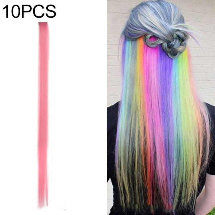 10 PCS Chemical Fiber Wig One-Step Gradient Color Single Card Wig, 24inches 24inches 47#
