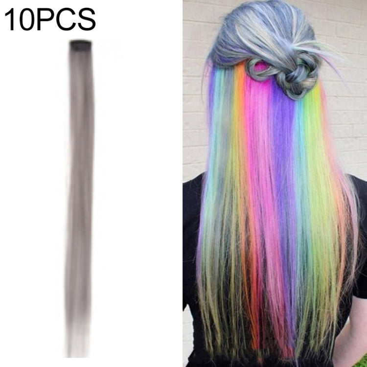 10 PCS Chemical Fiber Wig One-Step Gradient Color Single Card Wig, 24inches 24inches 48#