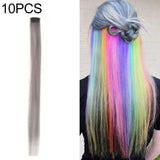 10 PCS Chemical Fiber Wig One-Step Gradient Color Single Card Wig, 24inches 24inches 48#