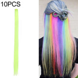 10 PCS Chemical Fiber Wig One-Step Gradient Color Single Card Wig, 24inches 24inches 49#