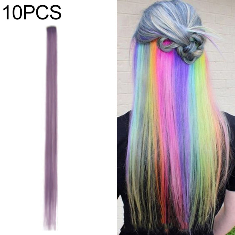 10 PCS Chemical Fiber Wig One-Step Gradient Color Single Card Wig, 24inches 24inches 52#