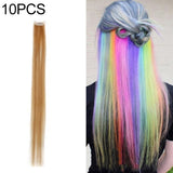 10 PCS Chemical Fiber Wig One-Step Gradient Color Single Card Wig, 24inches 24inches 53#