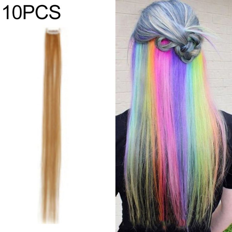 10 PCS Chemical Fiber Wig One-Step Gradient Color Single Card Wig, 24inches 24inches 53#