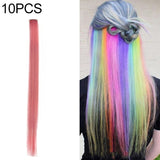 10 PCS Chemical Fiber Wig One-Step Gradient Color Single Card Wig, 24inches 24inches 57#
