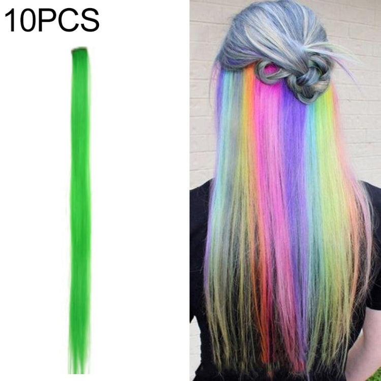10 PCS Chemical Fiber Wig One-Step Gradient Color Single Card Wig, 24inches 24inches 44#
