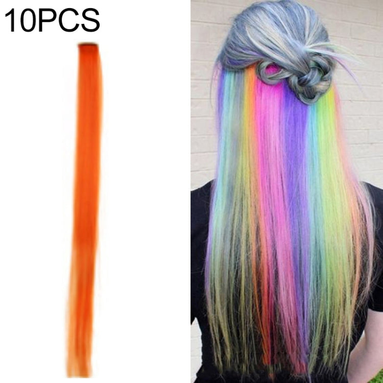 10 PCS Chemical Fiber Wig One-Step Gradient Color Single Card Wig, 24inches 24inches 42#