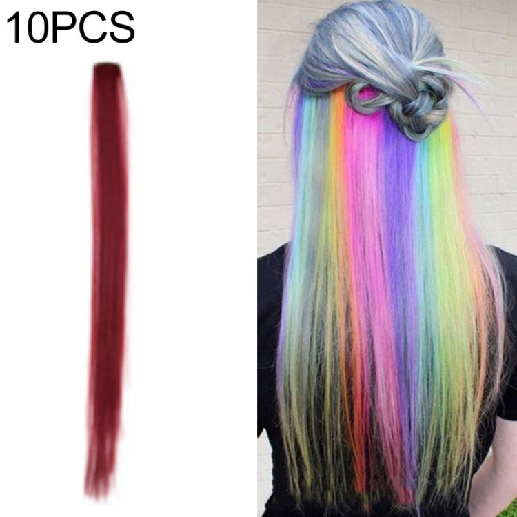 10 PCS Chemical Fiber Wig One-Step Gradient Color Single Card Wig, 24inches 24inches 24#
