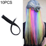 10 PCS Chemical Fiber Wig One-Step Gradient Color Single Card Wig, 24inches 24inches 23#