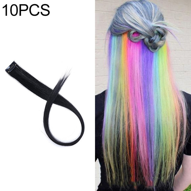 10 PCS Chemical Fiber Wig One-Step Gradient Color Single Card Wig, 24inches 24inches 23#