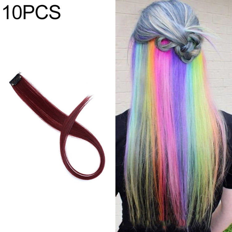 10 PCS Chemical Fiber Wig One-Step Gradient Color Single Card Wig, 24inches 24inches 25#