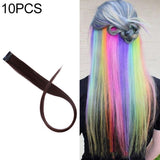 10 PCS Chemical Fiber Wig One-Step Gradient Color Single Card Wig, 24inches 24inches 30#