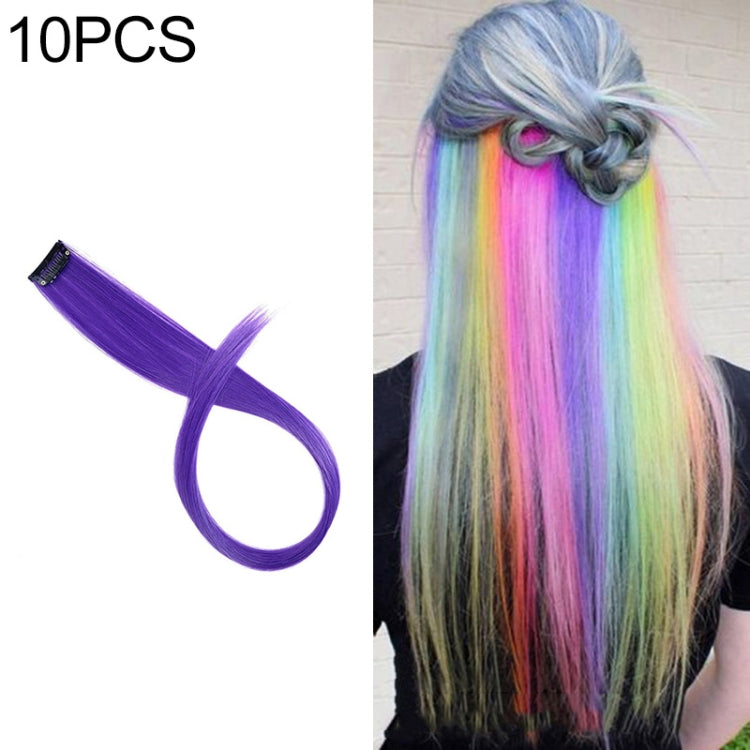 10 PCS Chemical Fiber Wig One-Step Gradient Color Single Card Wig, 24inches 24inches 54#