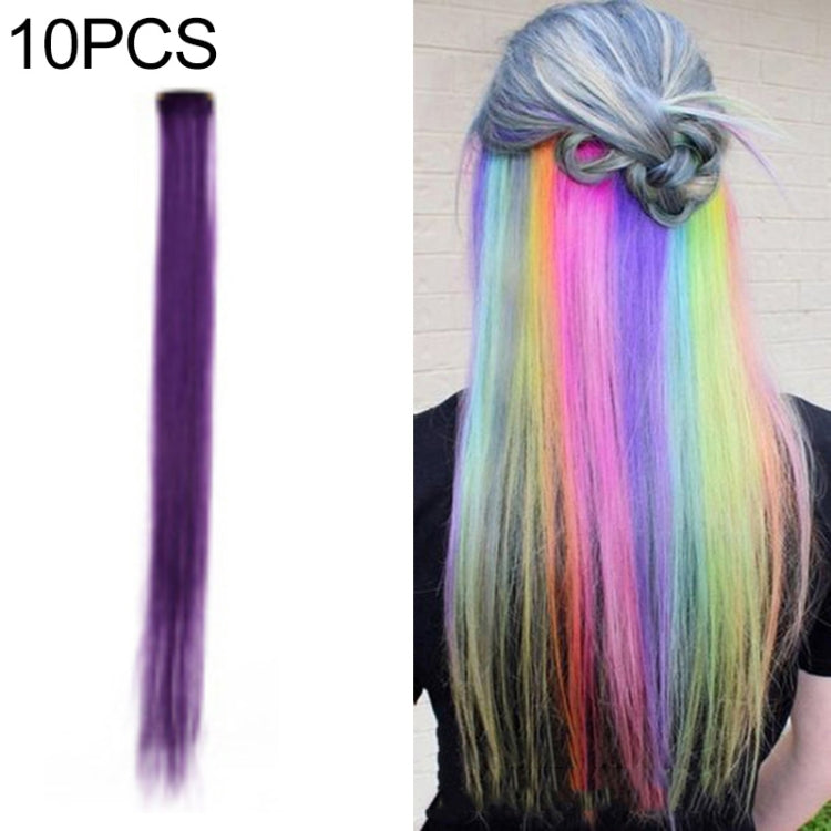10 PCS Chemical Fiber Wig One-Step Gradient Color Single Card Wig, 24inches 24inches 22#