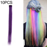 10 PCS Chemical Fiber Wig One-Step Gradient Color Single Card Wig, 24inches 24inches 22#
