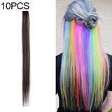 10 PCS Chemical Fiber Wig One-Step Gradient Color Single Card Wig, 24inches 24inches 28#