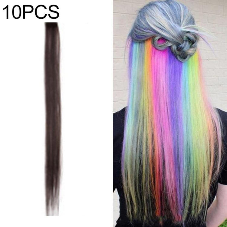 10 PCS Chemical Fiber Wig One-Step Gradient Color Single Card Wig, 24inches 24inches 28#