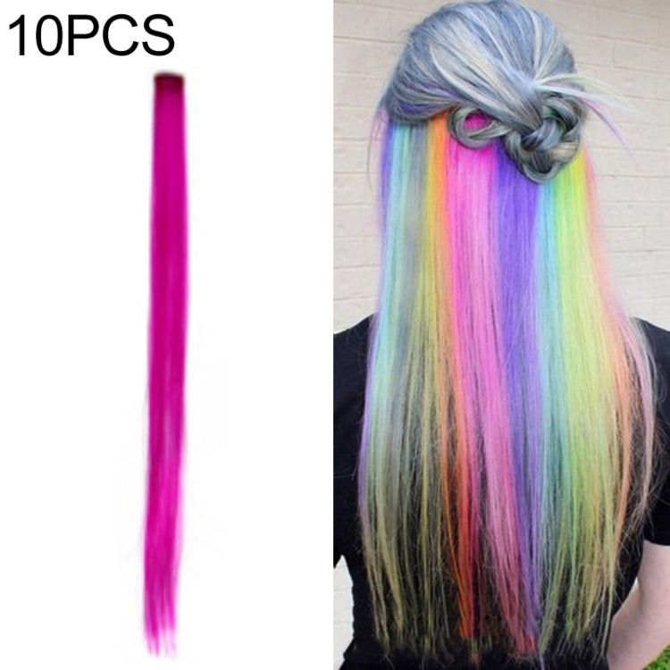 10 PCS Chemical Fiber Wig One-Step Gradient Color Single Card Wig, 24inches 24inches 34#