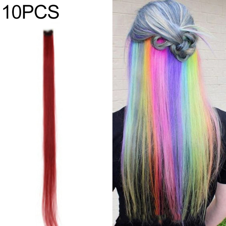 10 PCS Chemical Fiber Wig One-Step Gradient Color Single Card Wig, 24inches 24inches 37#