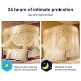 U-shaped Three-door Stainless Steel Tube Floor Mosquito Net, Super Thick 32mm 2.0x2.2m