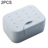 2 PCS Portable Travel Soap Box Gray
