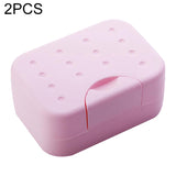 2 PCS Portable Travel Soap Box Pink