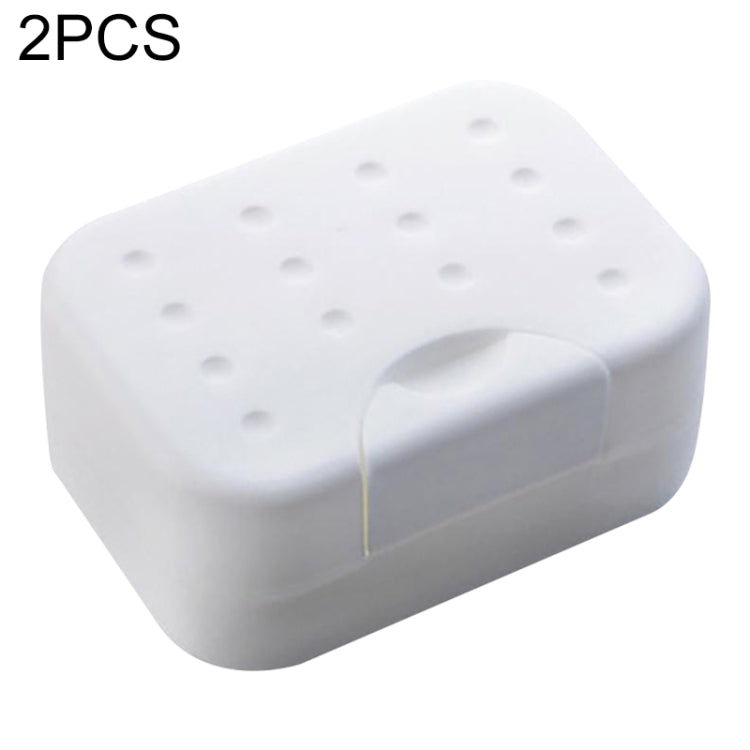 2 PCS Portable Travel Soap Box White