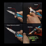 Hot Air Gun Multi-function Adjustable Temperature Gas Soldering Iron Cordless Welding Pen, Cordless Welding Pen