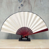 Pure Color Blank Silk Cloth Folding Fan Chinese Style Calligraphy Painting Fan, 8 inch, 10 inch
