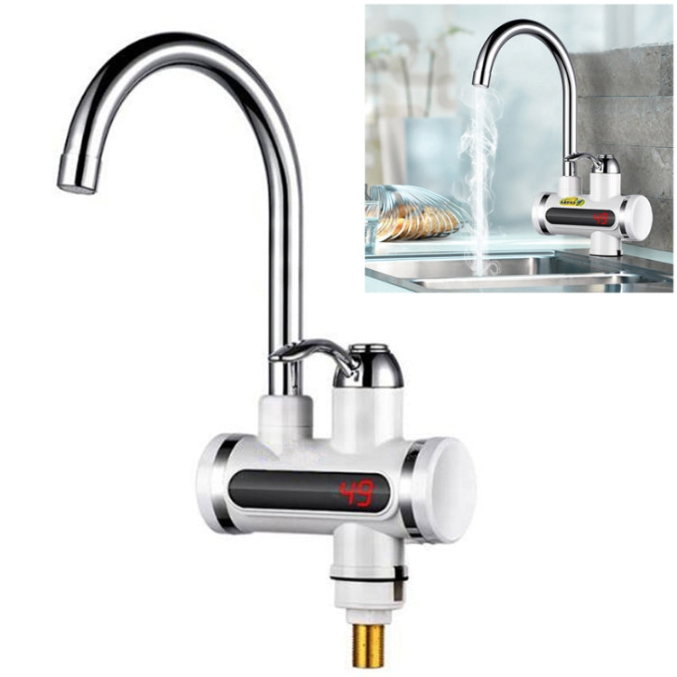 220V Kitchen Tankless Water Heater Instant Electric Faucet Electric Heater Tap with Temperature Display, Water from below, Water from side Water from below
