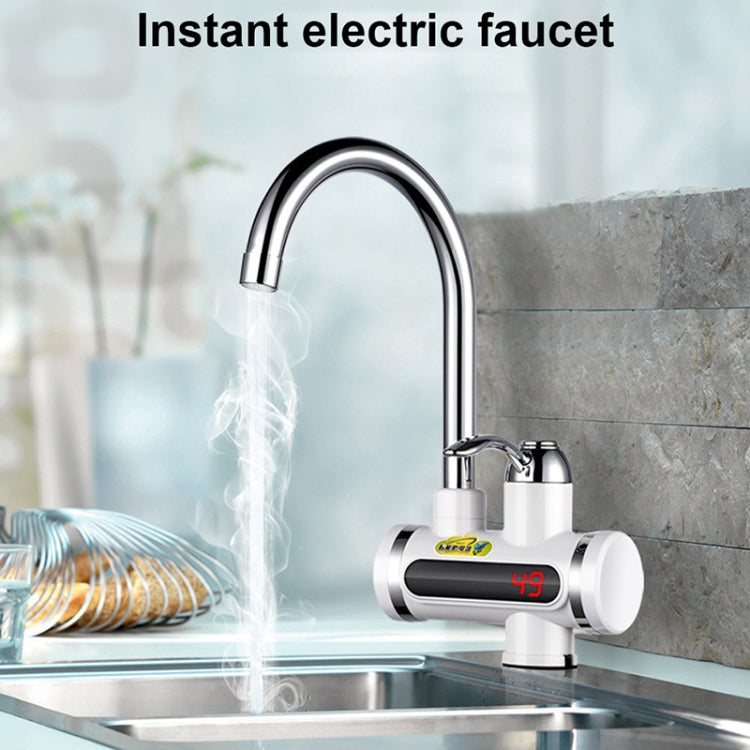 220V Kitchen Tankless Water Heater Instant Electric Faucet Electric Heater Tap with Temperature Display, Water from below, Water from side