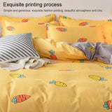 Simple Cotton Grinding Bed Four-Piece Duvet Cover Sheet Pillowcase, 150x200cm