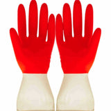 1 Pair Household Two-color Washing Gloves Housework Cleaning Laundry Dishwashing Latex Gloves, S, M, L, XL