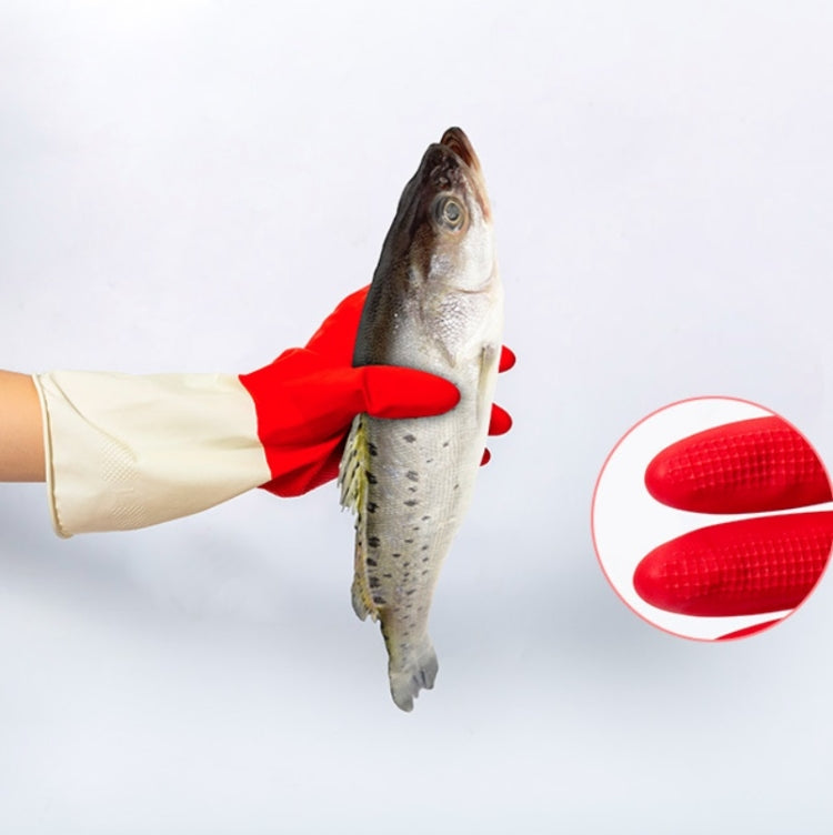 1 Pair Household Two-color Washing Gloves Housework Cleaning Laundry Dishwashing Latex Gloves, S, M, L, XL