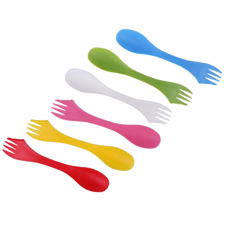 2 Set 3 In 1 Outdoor Camp Tableware Heat Resistant Spoon Fork Knife Camping Hiking Utensils (6pcs=1set), 2 Set