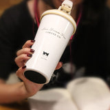 500ML Portable Stainless Steel Creative Gift Coffee Cup Office Vacuum Thermos Mug