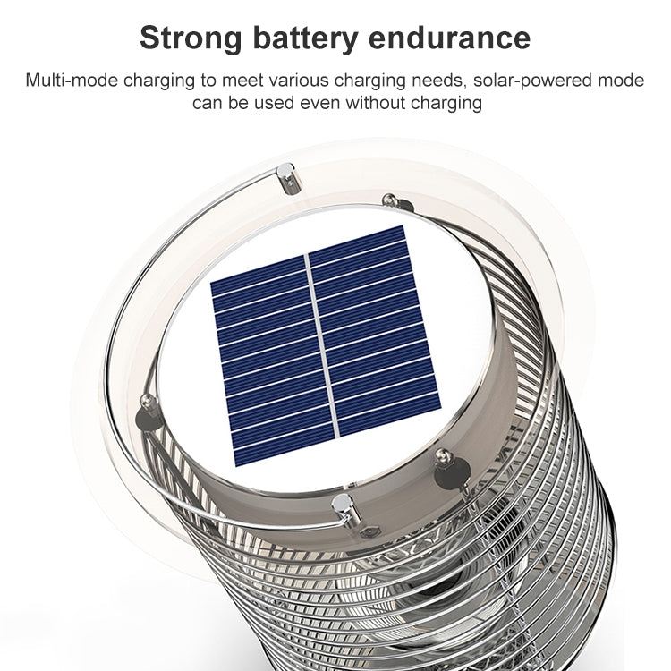 Outdoor Solar Waterproof Mosquito Lamp Mosquito Repellent, TM02 Black, TM03 Silver