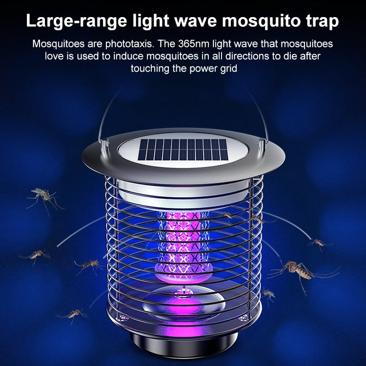 Outdoor Solar Waterproof Mosquito Lamp Mosquito Repellent, TM02 Black, TM03 Silver
