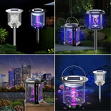 Outdoor Solar Waterproof Mosquito Lamp Mosquito Repellent, TM02 Black, TM03 Silver