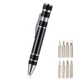 8 In 1 Multifunctional Mini Aluminum Tool Pen Screwdriver Set