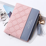 Cute Fashion Purse Leather Long Zip Wallet Coin Card Holder Soft Leather Phone Card Female Clutch, water pink, black, Red, light gray, smoke purple