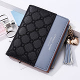Cute Fashion Purse Leather Long Zip Wallet Coin Card Holder Soft Leather Phone Card Female Clutch, water pink, black, Red, light gray, smoke purple