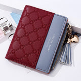Cute Fashion Purse Leather Long Zip Wallet Coin Card Holder Soft Leather Phone Card Female Clutch, water pink, black, Red, light gray, smoke purple