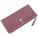 Long Women Hasp Leather Clutch Coin Purse Wallets