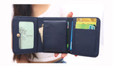 Short Mini Women Wallets Crown Decorated Fold PU Leather Coin Purse Card Holder