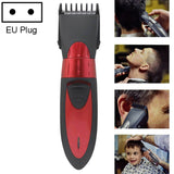 Waterproof Electric Hair Clipper Rechargeable Hair Trimmer Hair Cutting Machine Haircut Beard Trimer, Red, Grey Red