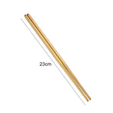 1 Pair Stainless Steel Tableware Colorful Reusable Metal Chopsticks Dishware, Length：23cm