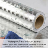 Kitchen Wall Stove Aluminum Foil Oil-proof Stickers Anti-fouling High-temperature Self-adhesive Croppable Wallpaper Wall Sticker, 40cmx5m, 40cmx5m Croppable Wallpaper, 60cmx5m, 60cmx5m Croppable Wallpaper
