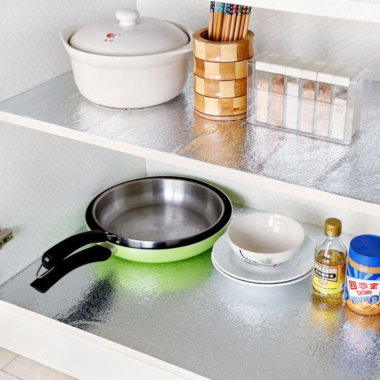 Kitchen Wall Stove Aluminum Foil Oil-proof Stickers Anti-fouling High-temperature Self-adhesive Croppable Wallpaper Wall Sticker, 40cmx5m, 40cmx5m Croppable Wallpaper, 60cmx5m, 60cmx5m Croppable Wallpaper