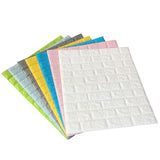 2 PCS Self Adhesive Waterproof TV Background Brick Wallpapers 3D Wall Sticker Living Room Wallpaper Mural Bedroom Decorative Stickers, 70cm x 77cm